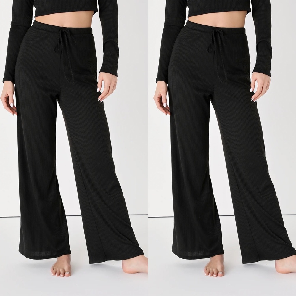 Lulus | Chill Attitude Ribbed Knit Lounge Pants